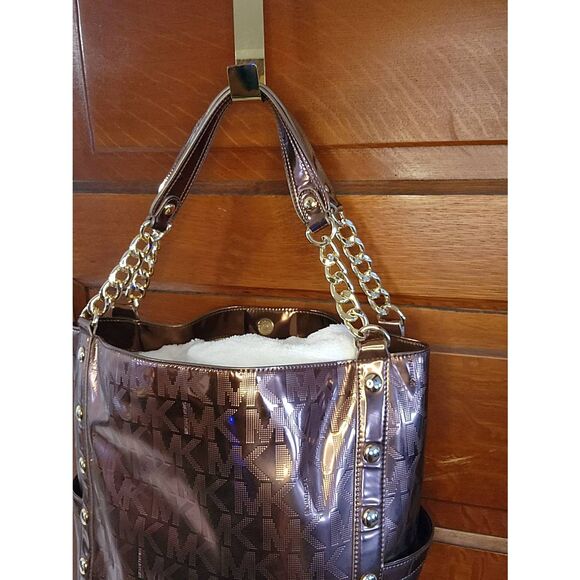 NWOT Michael Kors shimmer Delancey Large Tote - Picture 4 of 8